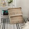 Deerlux 16" Cotton Throw Pillow Cover with Embossed White Dots and Natural Fringed Pattern with Filler QI004301.NC.K - alternate 6